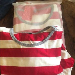 Red/white stripe long pjs